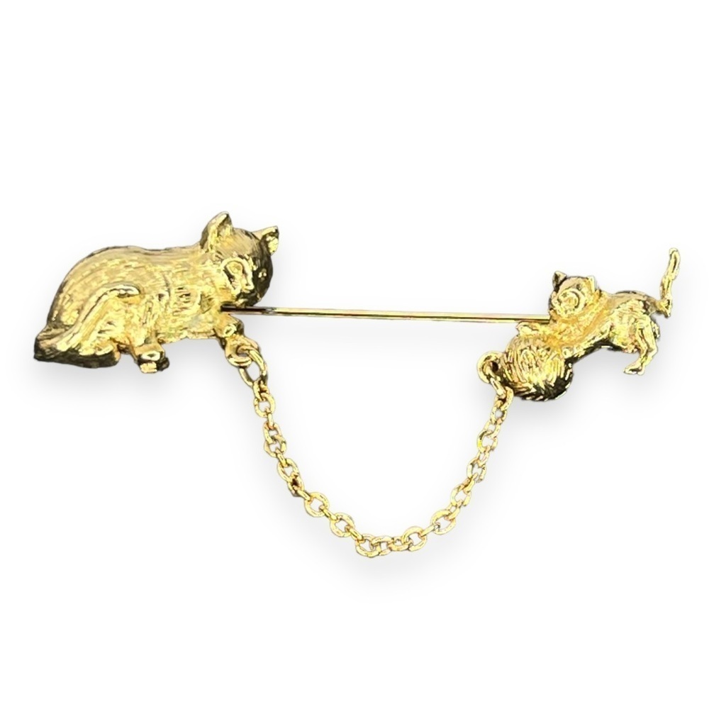Vintage Avon Cat and Kitten Stick Pin